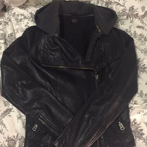 Free People vegan leather moto jacket